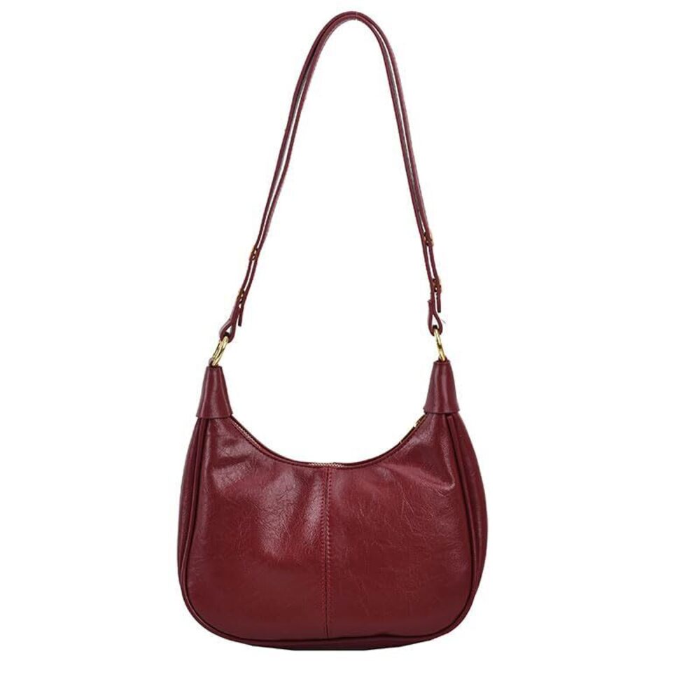 5607 Small Hobo Bags Leather Shoulder Bag Retro Crescent Crossbody Bags